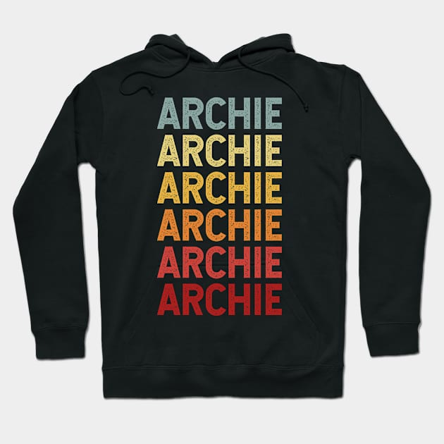 Archie Name Vintage Retro Gift Named Archie Hoodie by CoolDesignsDz